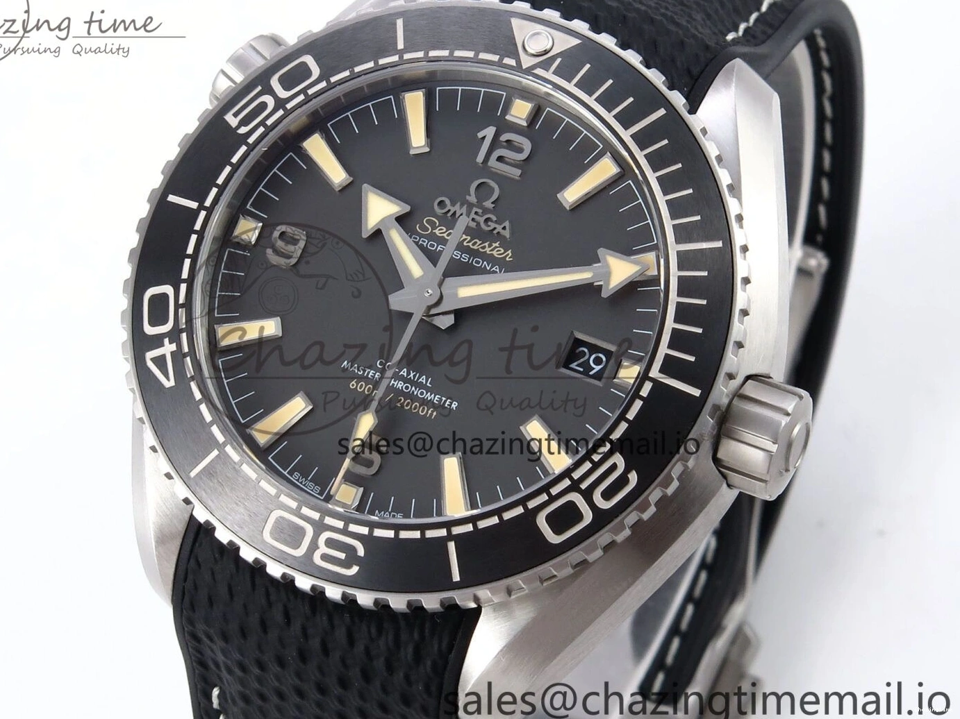 0522 AllSeason Planet Ocean 43.5mm SS VSF 1:1 Best Edition Gray Bezel Gray Dial on Black Rubber Strap A8900 Super Clone 7712